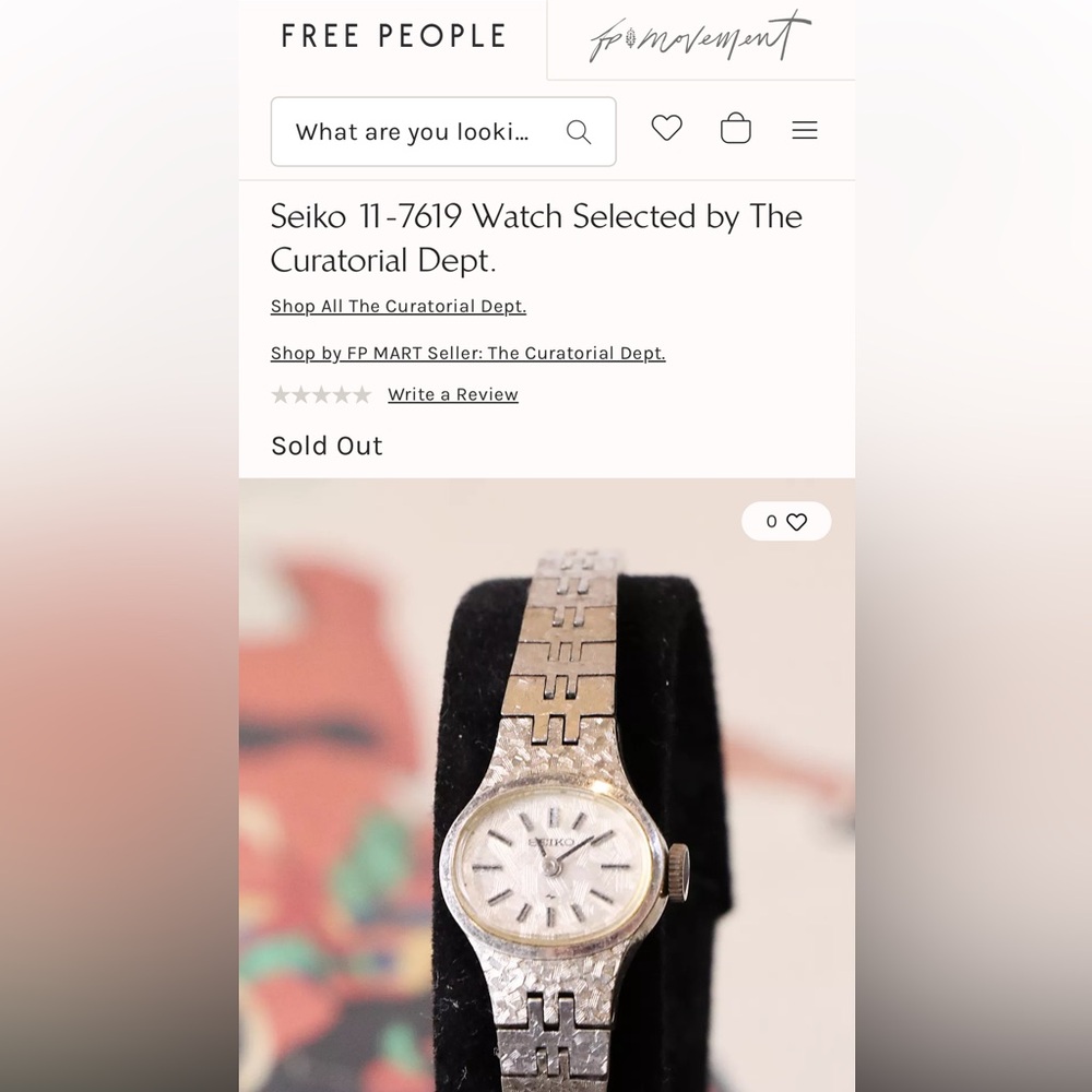 1970-80 Vtg Seiko Silver Watch - Featured by Free People